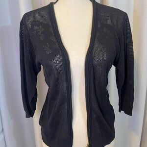 RACHEL Rachel Roy Black Open-Front Cardigan